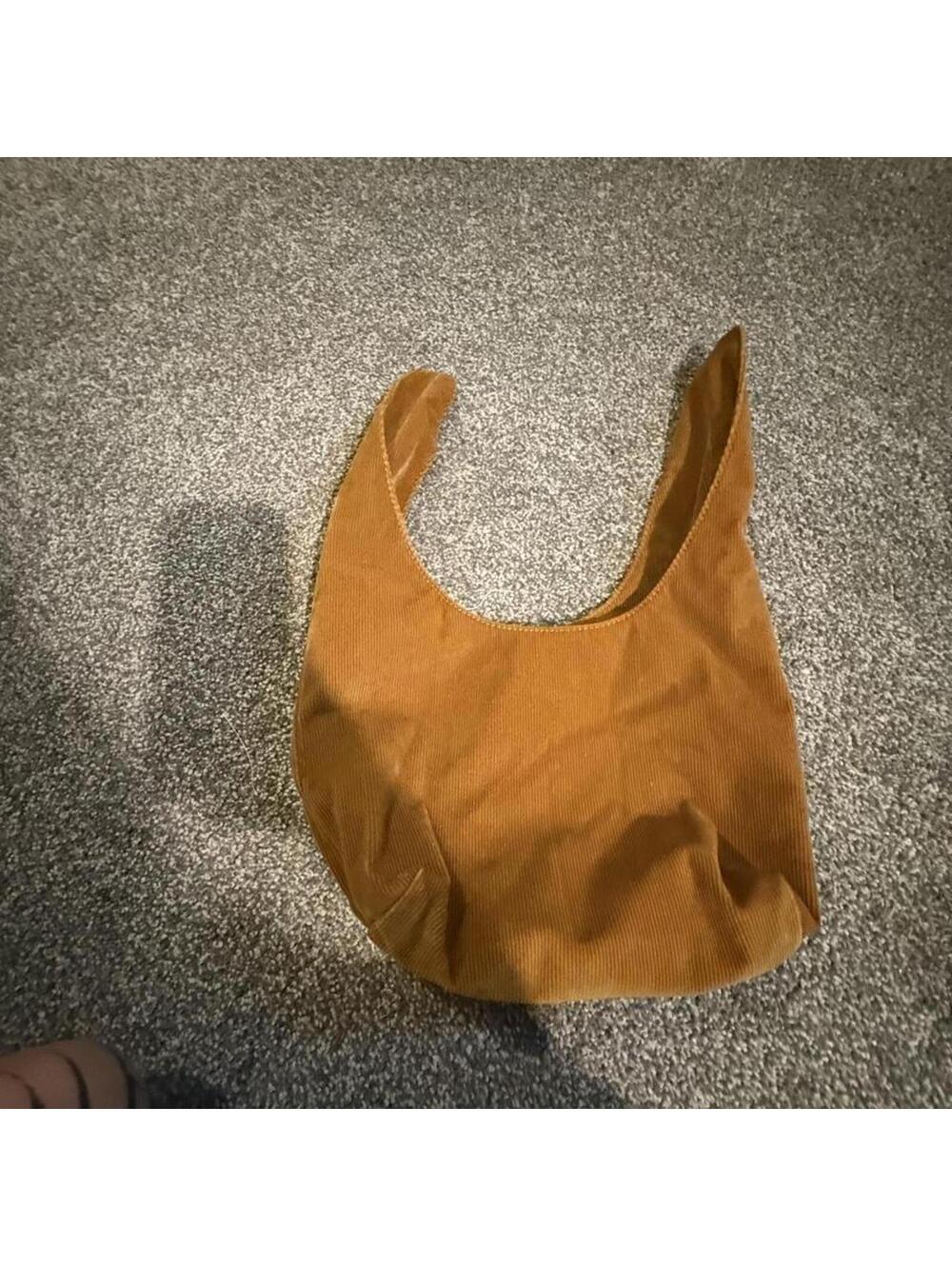 NWT Merit yellow mustard corduroy tie bag purse #croptop #summer